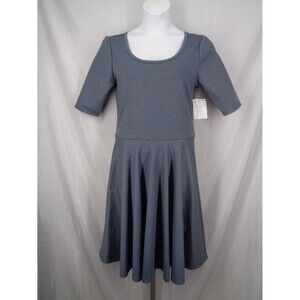 LuLaRoe Blue Nicole Dress Plus Size 2XL New